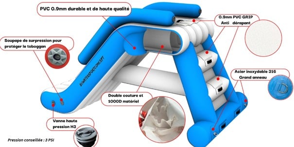 Construction toboggan piscine