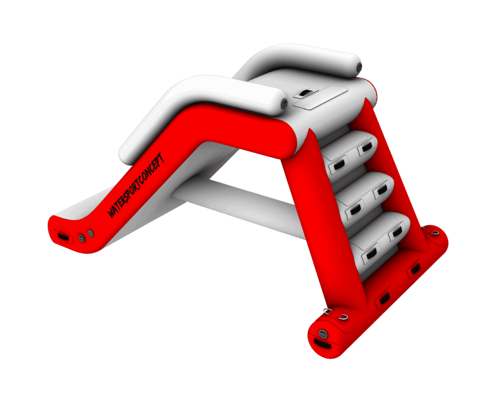 toboggan piscine rouge
