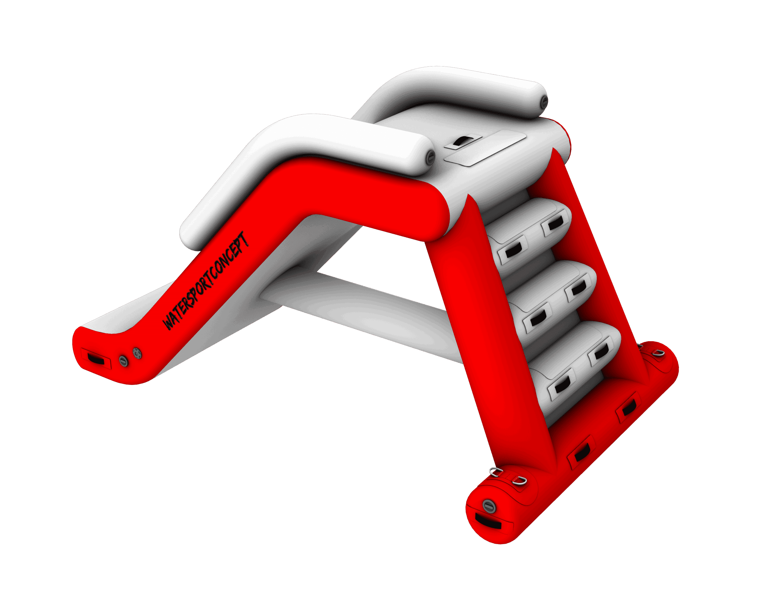 toboggan piscine rouge