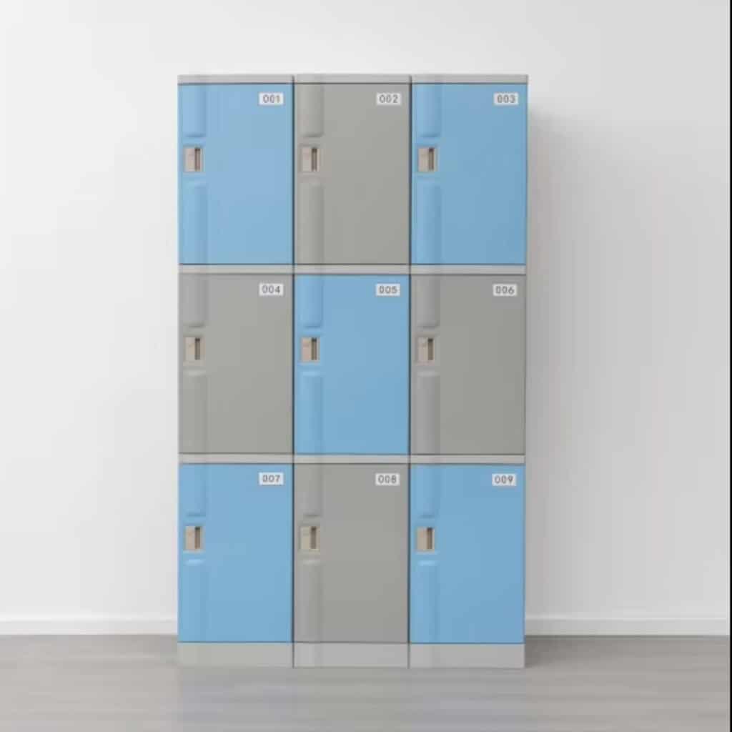 casiers inoxydables plastique ABS