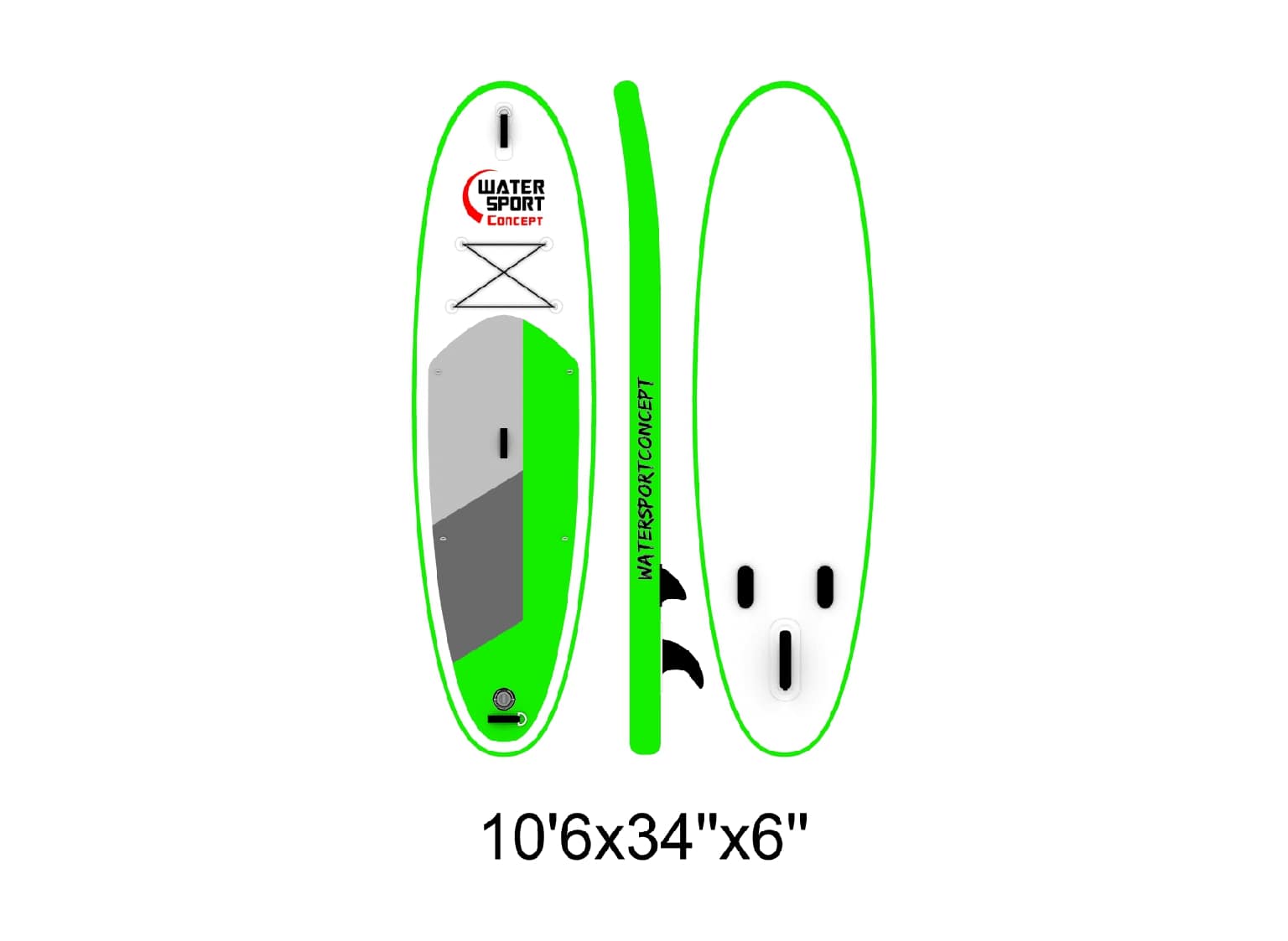 Stand-up paddle green 10'6