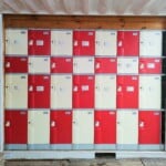 casier inoxydable en plastique ABS rouge