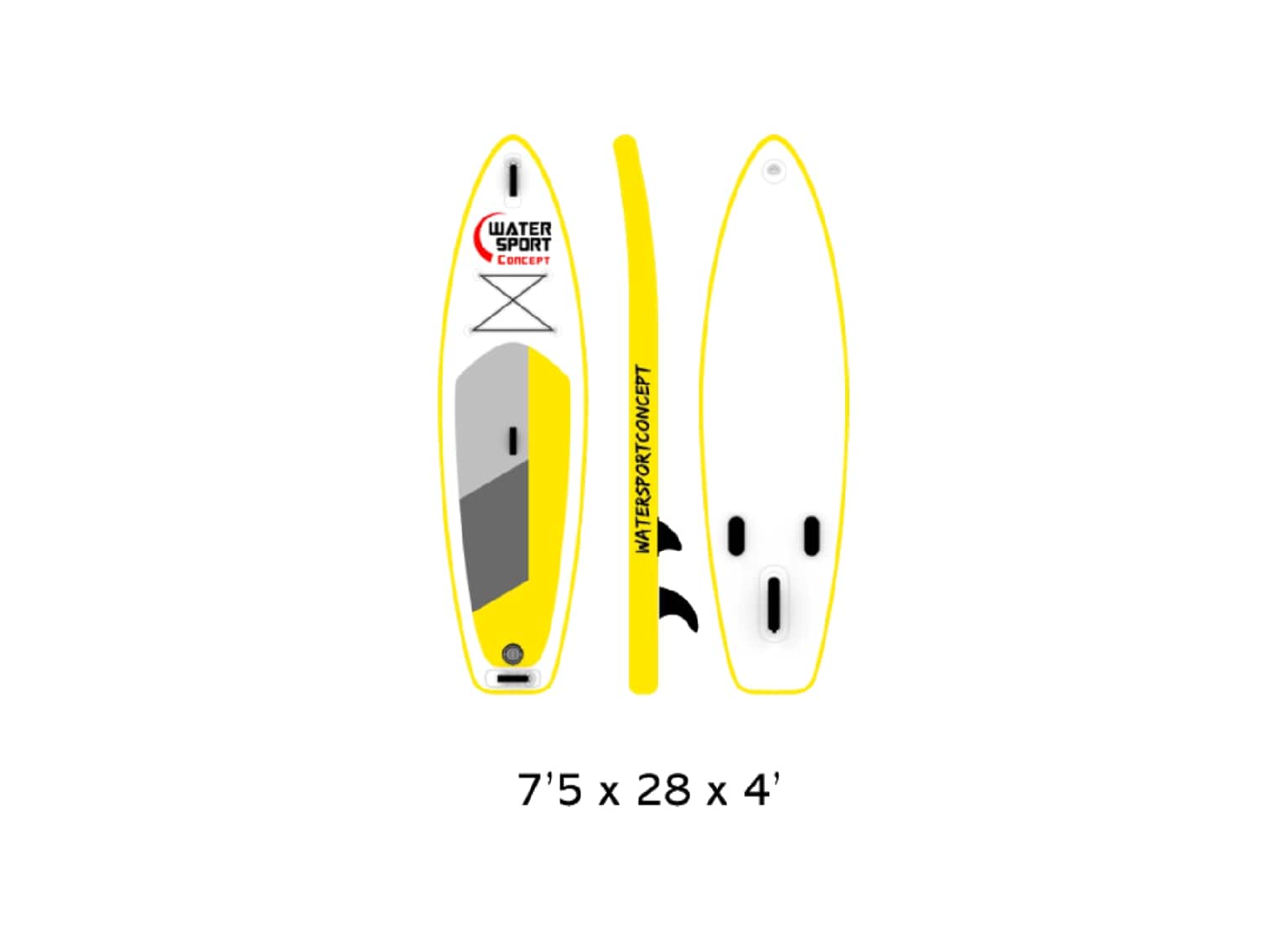 Stand-up Paddle YELLOW KID 7'5