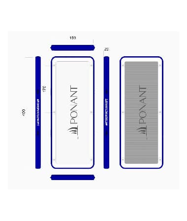 Ponton d'emarquement gonflable bateau de croisière